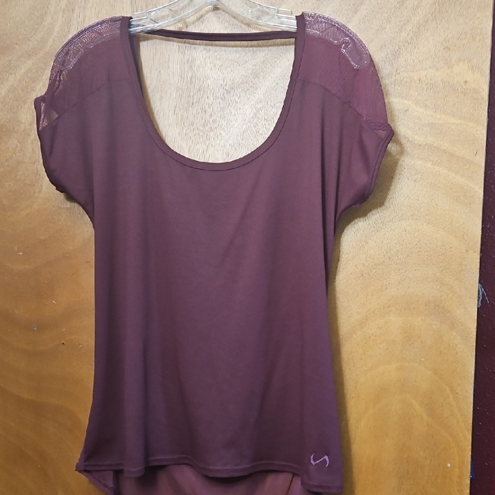 Purple Cap Sleeve Blouse with Relaxed Fit